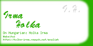 irma holka business card